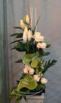 Composition hauteur Anthuriums Lys et roses - Boutique Vergez Tarnos